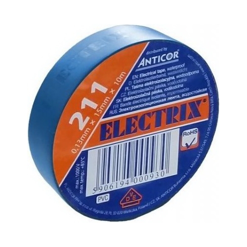 ANTICOR elektroizolační páska PVC 211.Electrix 15x10 ;světle.modrá