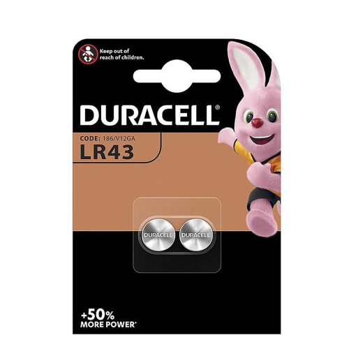 DURACELL baterie alkalická knoflíková LR43/186 ;BL2