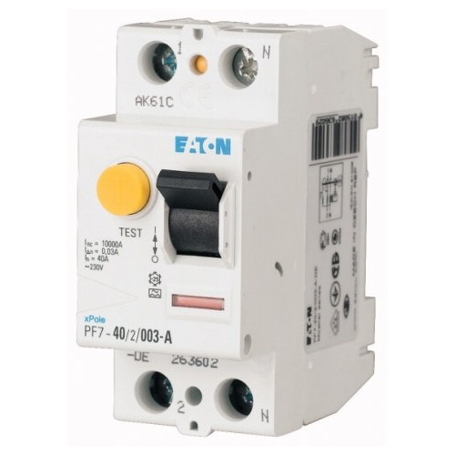 EATON proudový chránič 2-pol.25A 30mA /263577/ 10kA