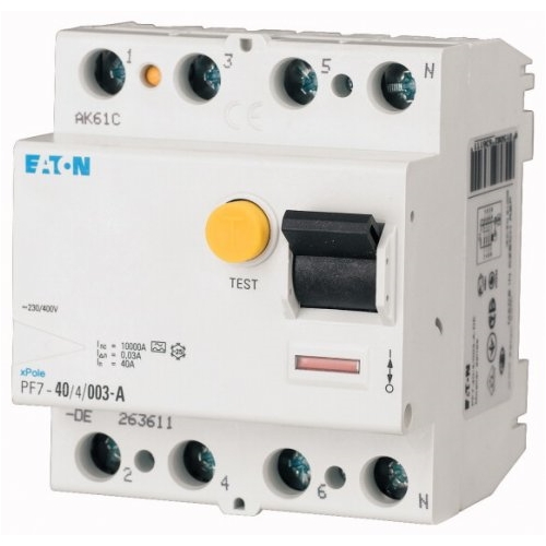 EATON proudový chránič 4-pol.25A 30mA /263584/ DE 10kA