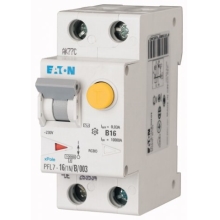 EATON proudový chránič/jistič 1+Npól B 16A 30mA