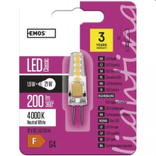 EMOS LED kapsle 1.9W/21W G4 4000K 200lm NonDim 30Y