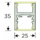 IBL liniové svítidlo BENCH 15W/1300lm/830; 2m přisaz.kompl. páska+driv+prof˙