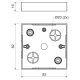 KOPOS lištová krabice LK 80/2 82x82x24.5mm s víčkem ostré rohy