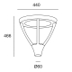 LEDS.C4 sloupek Proud 40W 3110lm/830 ;Z5˙