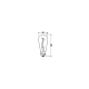 LEDVANCE bulb 1906 ST64 3.4W/10W E27 1800K 100lm NonDim 15Y kouřová