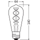 LEDVANCE bulb 1906 ST64 4W/28W E27 2000K 300lm NonDim 15Y zlatá