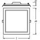 LEDVANCE downlight SLIM.SQ 18W 1530lm/8650 IP20 30Y ;pr.225x225mm bílá˙