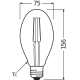 LEDVANCE LED globe filament 1906 75 4W/40W E27 2400K 470lm NonDim 15Y zlatá