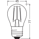 LEDVANCE LED kapka filament PFM P45 4.8W/40W E27 2700K 470lm Dim 15Y čirá