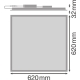 LEDVANCE LED panel PANEL.CMFT 33W 4320lm/865/90° IP44 100Y 62x62; UGR19˙