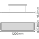 LEDVANCE LED panel PANEL.D/I 36W 4000lm/830 IP20 60Y ;120x30 závěs.˙