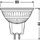 LEDVANCE LED reflektor CLS MR16 5W/35W GU5.3 2700K 350lm/36° Dim 25Y