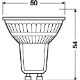 LEDVANCE LED reflektor CLS PAR16 3.7W/35W GU10 2700K 230lm/36° Dim 25Y