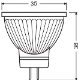 LEDVANCE LED reflektor PFM MR11 2.5W/20W GU4 2700K 184lm/36° NonDim 15Y sklo