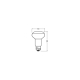 LEDVANCE LED reflektor PFM R63 2.9W/40W E27 2700K 210lm/36° NonDim 15Y sklo