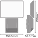 LEDVANCE nástěnné svítidlo Endura 15W 1500lm/840/100 ° IP55 ;šedá˙