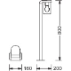 LEDVANCE sloupek EnduraC Cascade 1xE27 IP44 80cm čirá/tm.šedá˙