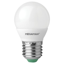 MEGAMAN LED kapka P45 4.9W/40W E27 2700K 470lm NonDim 15Y opál