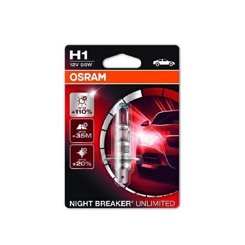 OSRAM autožárovka H1 NIGHT BREAKER SILVER 64150NBS 55W 12V P14.5s blistr