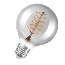 OSRAM LED globe filament 1906.spiral G80 7.8W/30W E27 1800K 360lm Dim 15Y ;kouřo