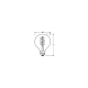 OSRAM LED globe filament 1906.straight G80 4.8W/37W E27 2200K 420lm Dim 15Y ;zla