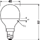 OSRAM LED kapka ANTIB. P45 5.5W/40W E14 2700K 470lm NonDim 25Y opál