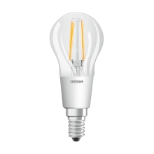 OSRAM LED kapka filament P45 4W/40W E14 2200-2700K 470lm Dim 15Y