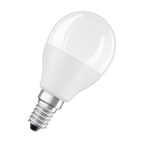 OSRAM LED kapka P47 5.5W/40W E14 2700K/RGBW 470lm Dim 25Y opál ;REM.