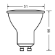 OSRAM LED reflektor VALUE PAR16 2.8W/25W GU10 2700K 230lm/120° NonDim 15Y