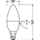 OSRAM LED svíčka B37 5.5W/40W E14 2700K/RGBW 470lm Dim 25Y opál ;REM.