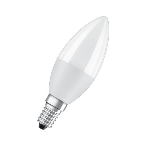 OSRAM LED svíčka VALUE B35 4.9W/40W E14 3000K 470lm NonDim 15Y opál 2-pack