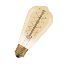 OSRAM LED žárovka filament 1906.spiral ST64 4.8W/37W E27 1800K 420lm Dim 15Y ;zl