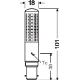 OSRAM LED žárovka T18 9W/75W B15d 2700K 1055lm Dim 15Y čirá