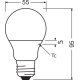 OSRAM LED žárovka VALUE A60 4.9W/40W E27 2700K 470lm NonDim 15Y opál 2-pack