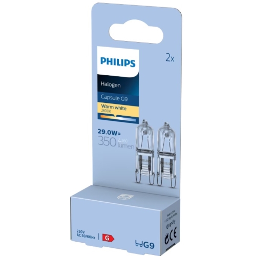 PHILIPS halogenová žárovka Capsule 29W G9 230V čirá 2-pack