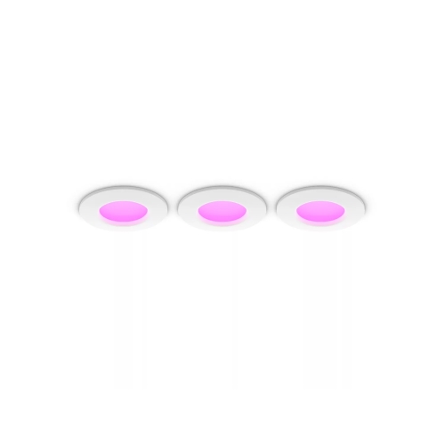 PHILIPS HUE-WCA svít.down.LED Slim 8.3W 1000lm/820-65/WCA IP44 ; bílá 3-pack