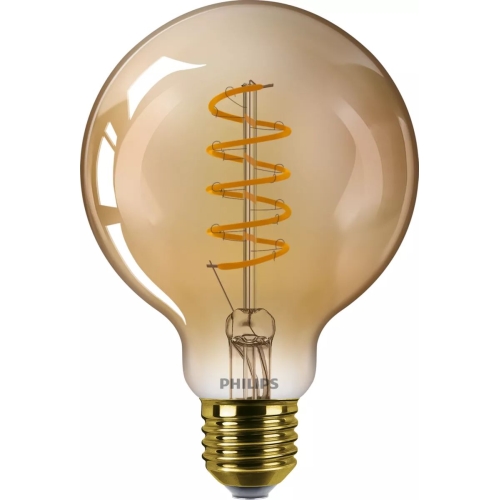 PHILIPS LED globe filament G93 4W/25W E27 1800K 250lm Dim 15Y gold