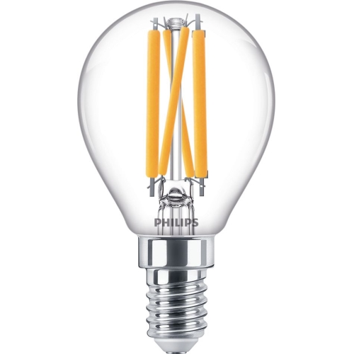 PHILIPS LED kapka filament Warmglow P45 4.5W/40W E14 2200-2700K 470lm Dim 15Y BL