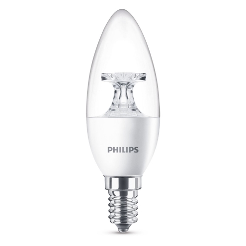 PHILIPS LED svíčka B35 5.5W/40W E14 2700K 470lm NonDim 15Y čirá BL