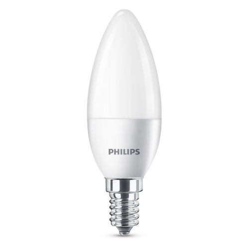 PHILIPS LED svíčka B35 5.5W/40W E14 2700K 470lm NonDim 15Y opál BL