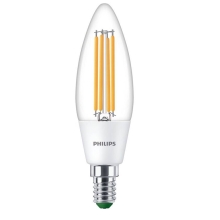 PHILIPS LED svíčka filament B35 2.3W/40W E14 3000K 485lm NonDim 50Y čirá