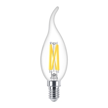 PHILIPS LED svíčka filament MASTER BA35 3.4W/40W E14 2700K 470lm DimTone 25Y