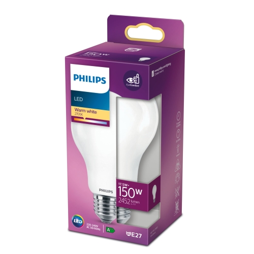 PHILIPS LED žárovka A67 17.5W/150W E27 2700K 2452lm NonDim 15Y opál