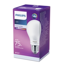 PHILIPS LED žárovka Classic A60 8.5W/75W E27 4000K 1055lm NonDim 15Y opál