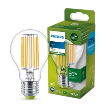 PHILIPS LED žárovka filament A60 4W/60W E27 3000K 840lm NonDim 50Y