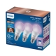 PHILIPS Smart bulb A60 8.5W/60W E27 RGB 806lm Dim opál 3-pack