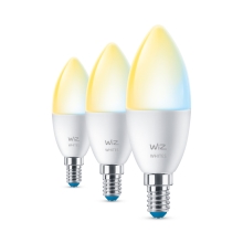 PHILIPS WiZ candle B37 4.9W/40W E14 TW 470lm Dim opál 3-pack