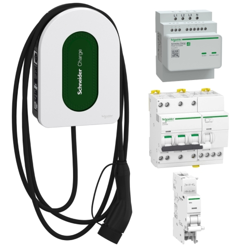 Schneider Charge KIT 11kW 3P+N 5m kabel + Peak kont./chránič/vyp.spoušť