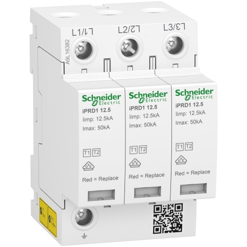 Schneider svodič přepětí Acti9 iPRD1 12.5 3P T1+T2